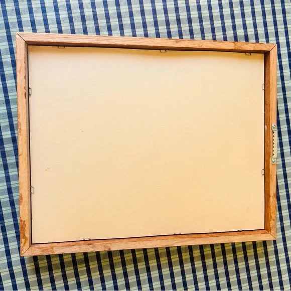 15”x12” Mat board framed Antique quilt.